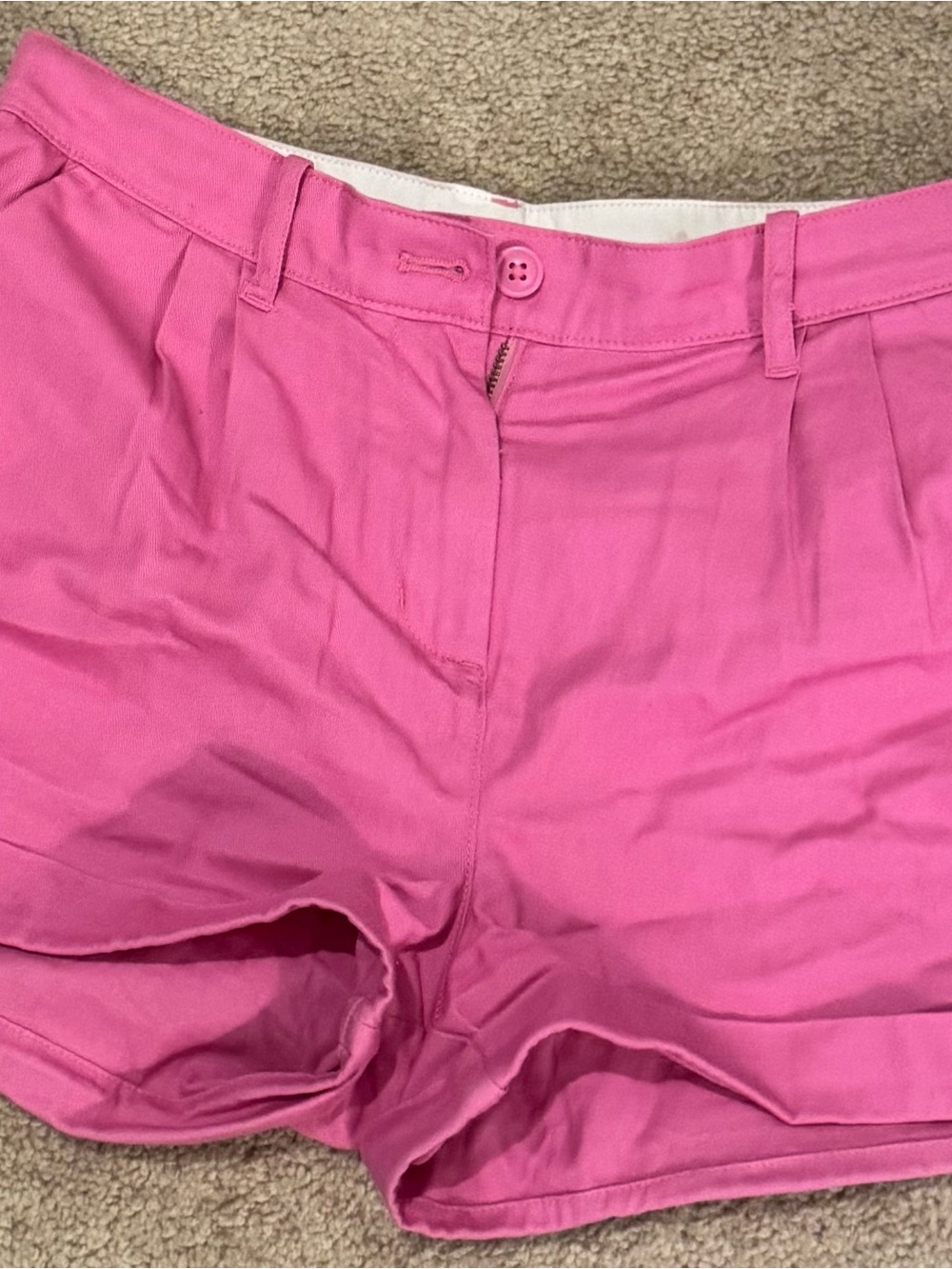 Crewcuts Pink Pleated Cotton Shorts